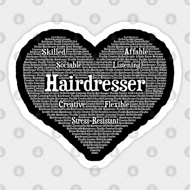 Hairdresser Haircutter Coiffeur Hairstylist Gift Sticker by Krautshirts